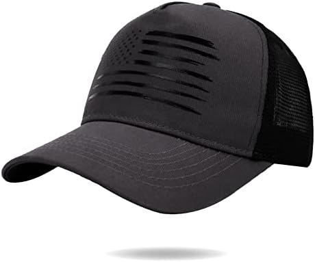 Mwfus Amerikan Bayrağı şoför şapkası Erkekler Kadınlar için, beyzbol şapkası Snapback Şapka Ayarlanabilir Fit Nefes