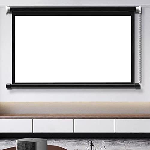 KADEUX Ev Sineması Projeksiyon Ekranı, Duvara Monte Projektör Perde Ekranı 60, Manuel Geri Çekilebilir Film Ekranı,