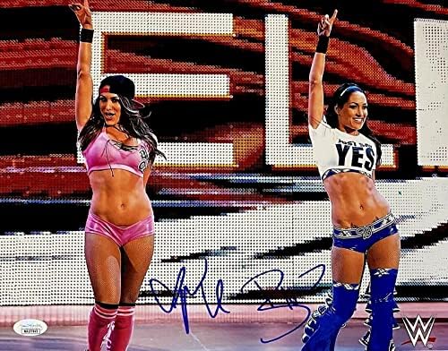 Wwe'ye Özel Bella ikizleri Brie & Nikki İmzalı 11x14 Fotoğraf JSA 7-İmzalı Güreş Fotoğrafları