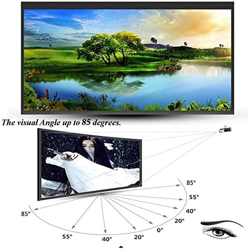 LLAMN Katlanabilir 16:9 Projektör 60 72 84 100 120 150 İnç Beyaz Projeksiyon Ekranı Kenar projeksiyon perdesi TV