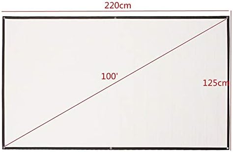 LMMDDP 100 İnç 16:9 Taşınabilir Projeksiyon Ekranı Beyaz Taşınabilir Kat Kumaş Projeksiyon Ekranı Ev Projektör için