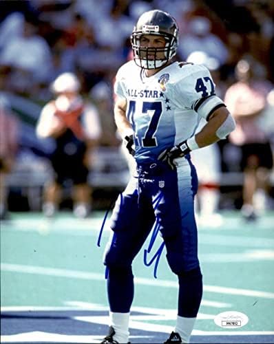 John Lynch HOF Tampa Bay Bucs İmzalı / İmzalı 8x10 Pro Bowl Fotoğraf JSA 161982-İmzalı NFL Fotoğrafları