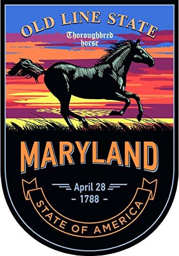 Eyalet Hayvan Maryland Gece 4x5. 5 inç Sticker Çıkartma kalıp Kesim Vinil Yapımı ve ABD'de Sevk