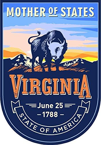 Devlet Hayvan Virginia Günü 4x5. 5 inç Sticker Çıkartma kalıp Kesim Vinil Yapımı ve ABD'de Sevk