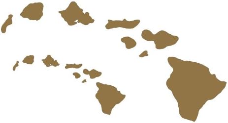 Hawaii adaları Zincir Vinil Çıkartması Hawaii Adası Çıkartmalar Beyaz Araba Pencere Çıkartmaları