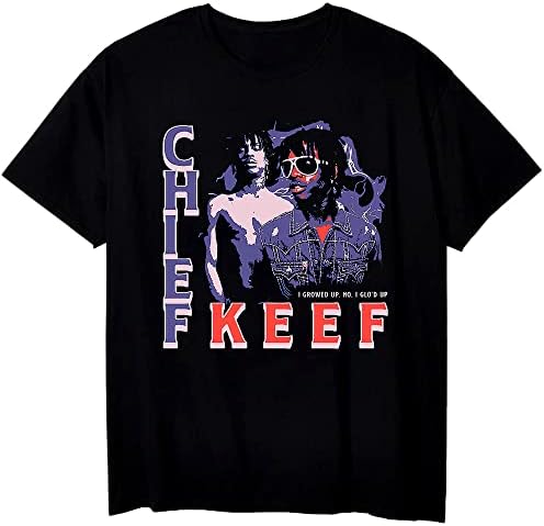 Ch.yani Rapçi T Shirt, Keef Albüm Kapağı Hip Hop Rap Vintage Tarzı Tişört Retro Vintage Tarzı Hip Hop Rap Tişört
