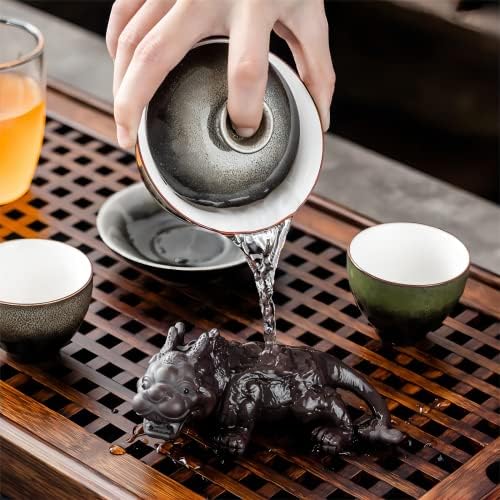 Çay Pet, Mor Kil Masa Evcil Hayvanlar, Çin PİXİU Gongfu Çay Seti, Çay Odası/Çay Tepsisi/Ev Dekorasyonu İçin Çay Evcil