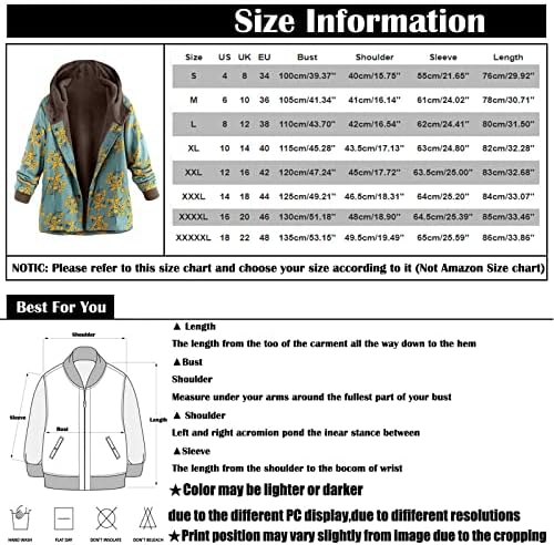 LİSTHA Çiçek Kapüşonlu Ceket Artı Boyutu Kadın Bağbozumu Dış Giyim Sıcak Palto