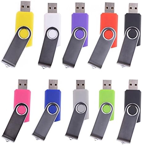 LOT 10 x Atlama U Disk Kalem USB Flash Sürücü Bellek Sopa Başparmak Sürücüler Toplu (Çok Renkli, 10 Paket) (10 ADET-64