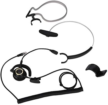Bindpo çağrı merkezi kulaklığı, H1000-RJ9 Kristal Kafa Kulak Kancası Telsiz Telefon Kulaklığı, Gürültü Önleyici Arkaya