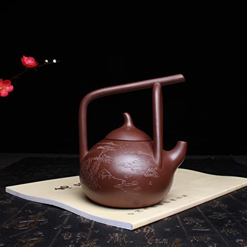 Otantik ünlü usta çömlek oyma el yapımı mor kum pot Dongpo Liang demlik tüm el yapımı ve özelleştirilmiş正品名家师陶刻手工紫砂壶