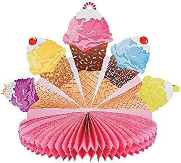 Eğlenceli Ekspres-Çığlık Dondurma Centerpiece Doğum Günü Partisi Dekoru-Genel Dekor-Centerpieces - Doğum Günü-1 Adet