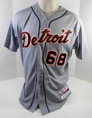2012 Detroit Tigers Chris Bootcheck 68 Oyun Kullanılmış Gri Forma 48 DP20510-Kolej Oyunu Kullanılmış Formalar