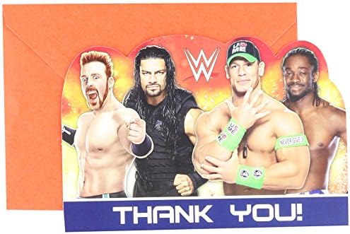amscan WWE Partisi Teşekkür Kartpostalları, Parti İyiliği, 8 Ct.
