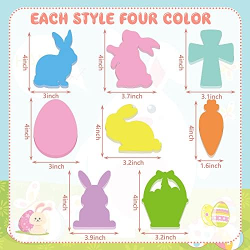 600 Yaprak Paskalya Yumurtası için 20 Stil tavşan Şekilli Yapışkan Not Defteri Tavşan Paskalya Yapışkan Notlar Renkli