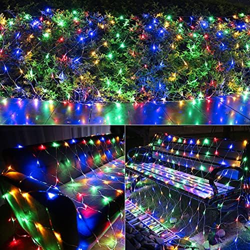 ıShabao LED Net ışıklar açık, 12ft x 5ft 360 LED kapalı peri örgü ışıklar, ağaçlar, çalılar, düğün, bahçe, alışveriş