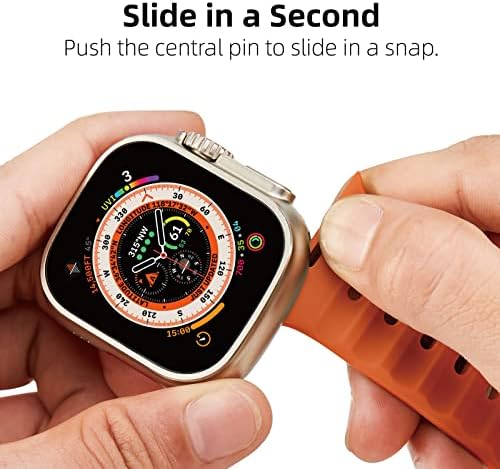 Erkekler için Apple Watch Ultra Band 49mm 45mm 44mm 42mm ile Uyumlu Spor Bantları, Yumuşak Silikon Bileklikler iWatch