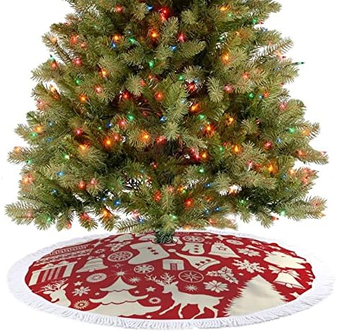 Noel ağacı etek Noel Noel ağacı Mat Püskül tatil parti ev dekorasyonu ile 30×30