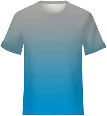 Bayan Soğuk Dişli Uzun Kollu Kadın Rahat Renkli Degrade Baskı Yuvarlak Boyun Kısa Kollu Raglan T Shirt