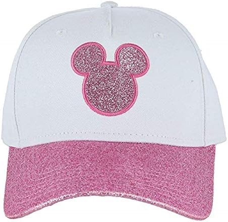 Disney Gençlik Mickey Pırıltılı Beyzbol Şapkası, Pembe