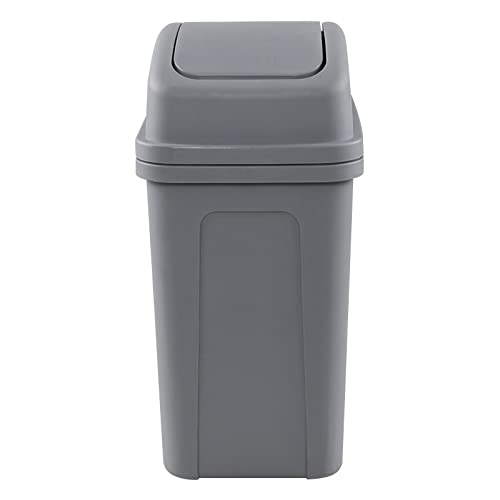 Callyne 1'li Paket Plastik Salıncak Üst Kapaklı çöp tenekesi, Kapaklı Küçük Çöp Kutusu, Gri