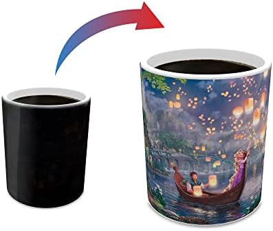 Disney-Karışık-Rapunzel-Işığı Görüyorum-Bir Adet 11 oz Geçişin Kupaları Renk Değiştiren ısıya Duyarlı Seramik Kupa-Sıcak