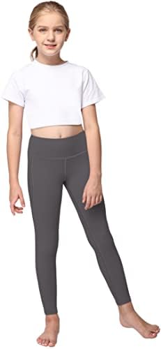 2 Cepli Kızlar için Yoga Aktif Tayt-Atletik Çocuklar için Egzersiz Yoga Pantolonu (2'li Paket)