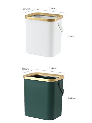 CHUNYU Altın çöp tenekesi Mutfak Banyo için Dört Ayaklı İtme Tipi Plastik Dar çöp tenekesi kapaklı (Renk : bir renk,