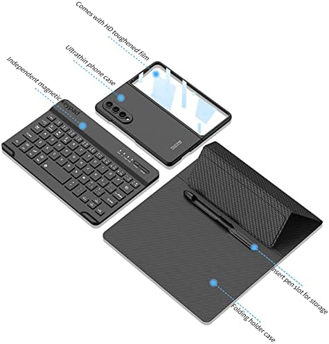 MARKA seti Galaxy Z kat 4 klavye kılıfı, ayrılabilir Bluetooth klavye kılıfı ile Samsung Galaxy Z kat 4, [Klavye