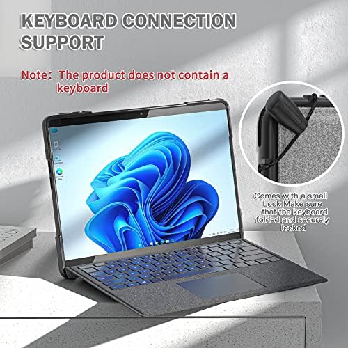 Tablet kılıfı Kapak Tam Vücut darbeye dayanıklı destek çubuğu Sağlam Koruyucu Kılıf Microsoft Surface Pro 9 ile uyumlu