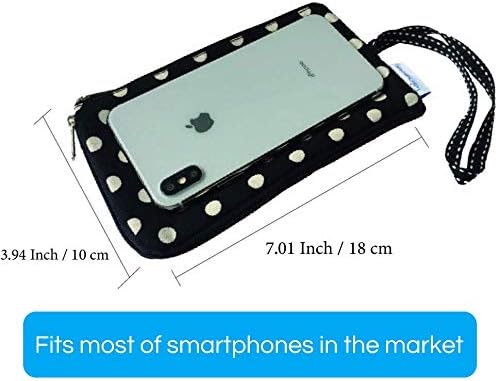 Taınada Kadın Telefon Bileklik Debriyaj Çift Fermuarlı Cüzdan Çanta Kılıfı Çanta iPhone 14 Pro Max, Samsung S22+