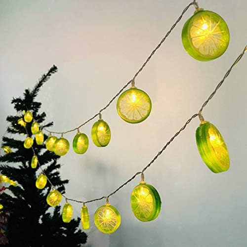 Sezrgiu limon dilim dize ışıkları meyve peri gece ışıkları bakır çelenk çelenk asılı lamba pili Powered ev düğün
