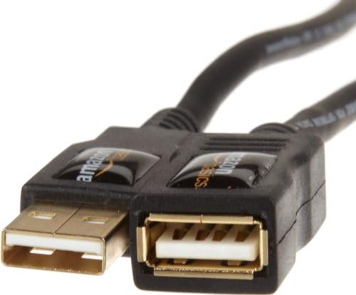 Basics 10'lu USB-A 2.0 Uzatma Kablosu, Yazıcı, Fare veya Klavye için, Erkekten Kadına, 480 Mbps Aktarım Hızı, 6,5