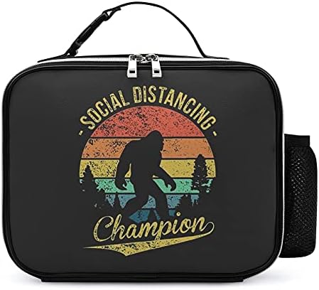 Bigfoot Sosyal Mesafe Şampiyonu Kullanımlık yemek taşıma çantası Yalıtımlı öğle yemeği kutu konteyner Ofis İşleri