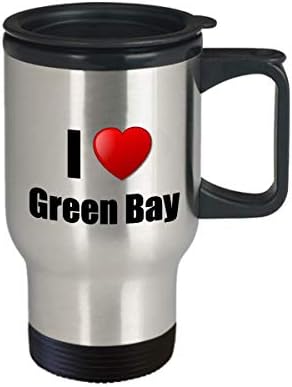 Green Bay Seyahat Kupa Yalıtımlı I Love City Sevgilisi Gurur Komik Hediye Fikri Yenilik Gag Kahve Çay 14oz Banliyö