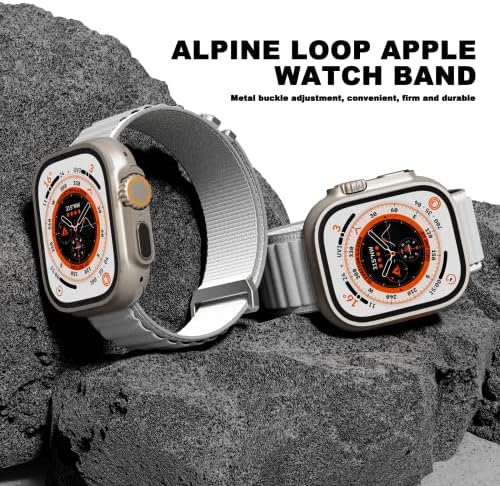 AOKOOR 3 Paket Yükseltme Tasarımı Esnek Naylon Döngü Apple Watch için Uyumlu 49mm 45mm 44mm 42mm 41mm 40mm 38mm Ayarlanabilir