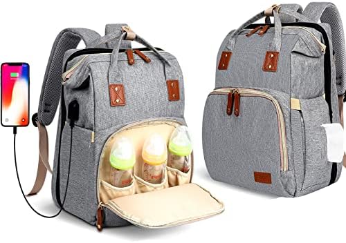 HKZ Bebek bezi çantası Sırt Çantası 5 in 1 Bebek bezi çantaları Kızlar ve Erkekler için, seyahat Katlanabilir Bebek